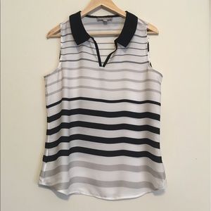 Banana Republic sleeveless striped blouse